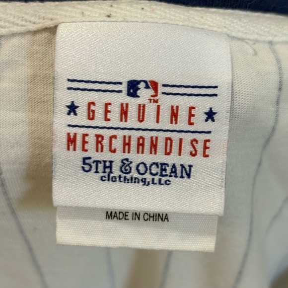 5th & Ocean Women Cubs Jersey tee - Blue and White - Picture 2 of 3